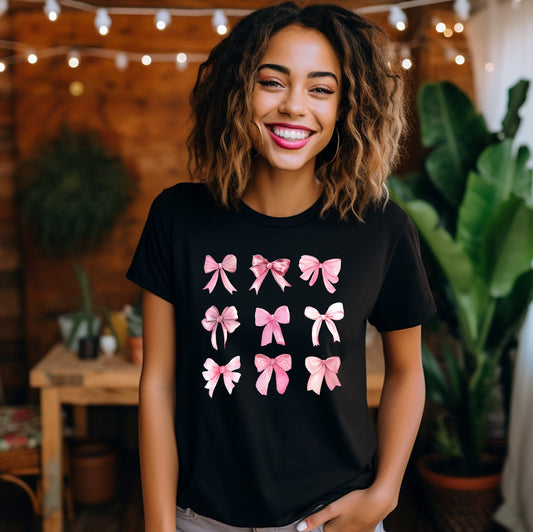 coquette bows girly tshirt