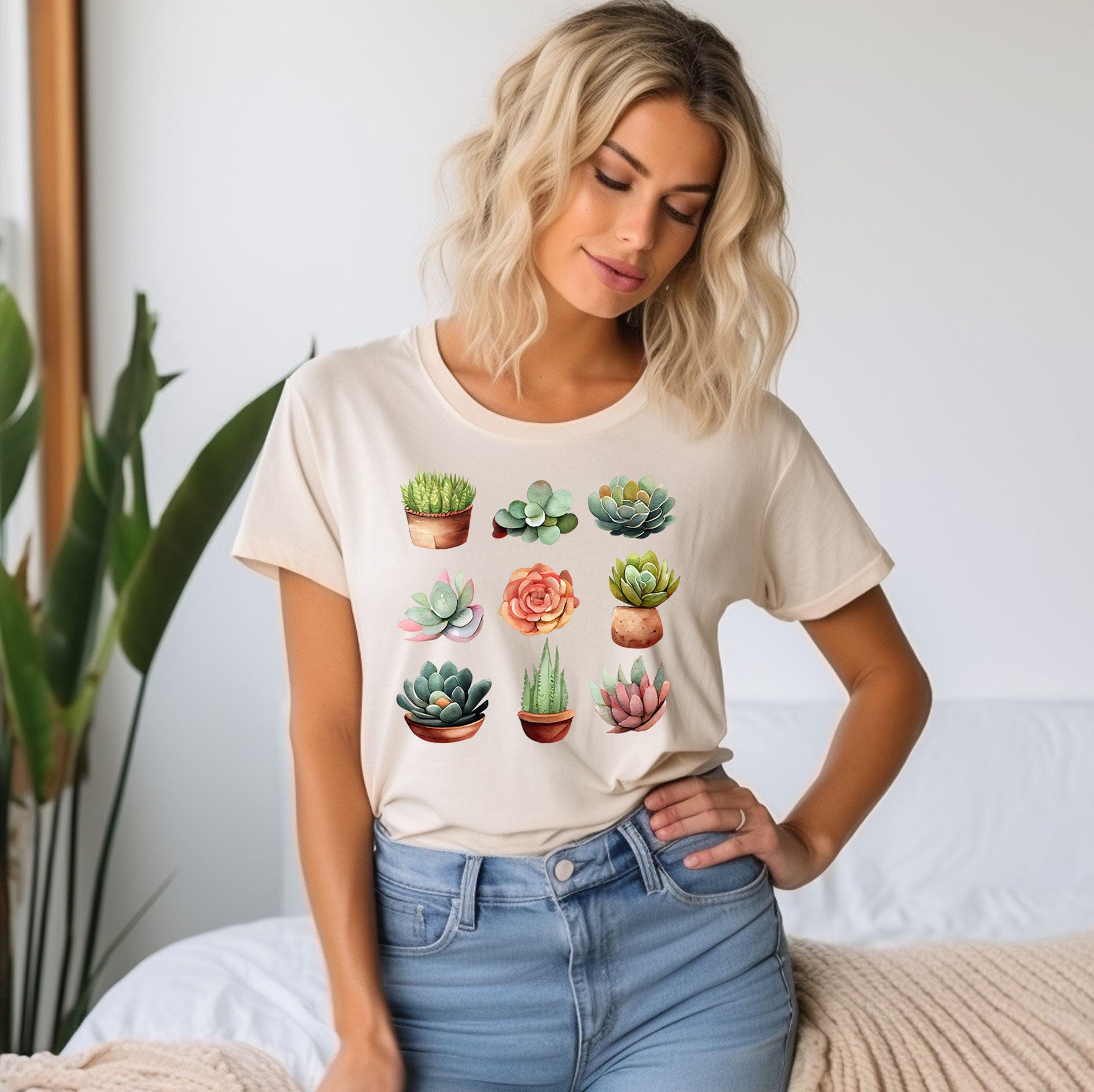 succulents tshirt women