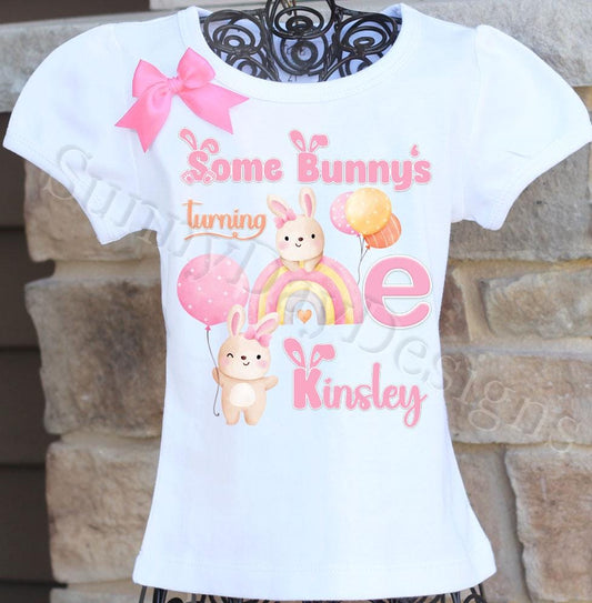 some bunnys one birthday shirt