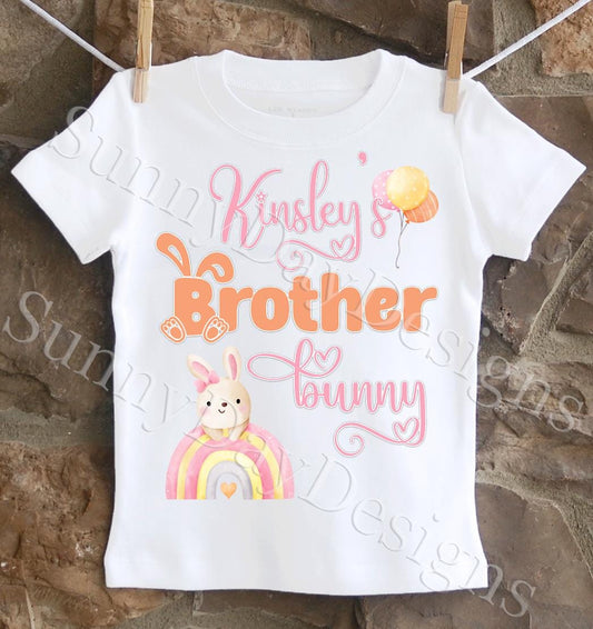 Brother bunny birthday shirt