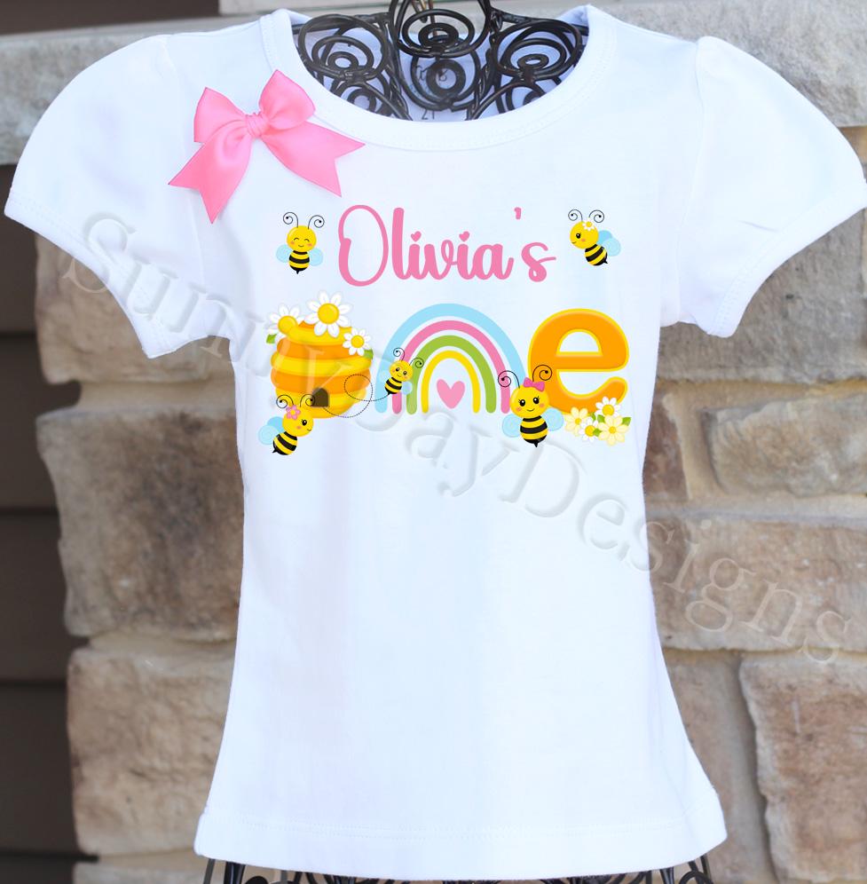 Bee First birthday shirt