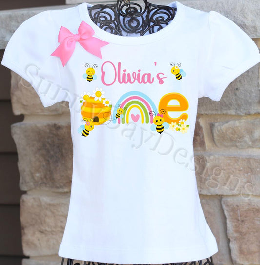 Bee First birthday shirt