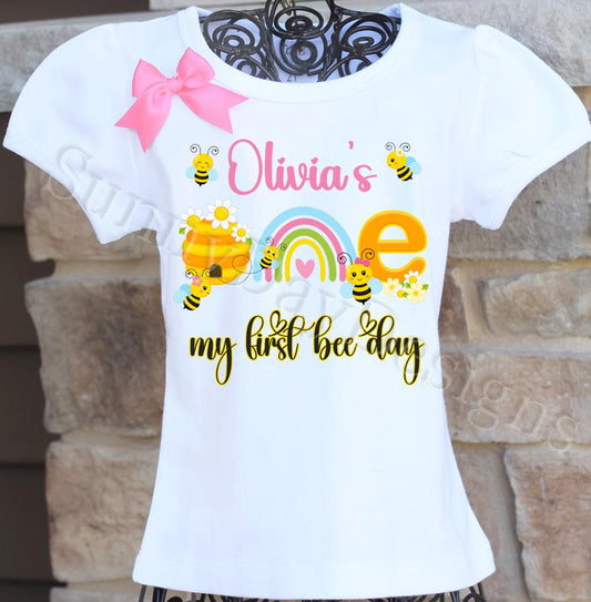 My first bee-day birthday shirt