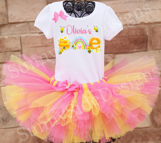 Bee themed birthday outfit