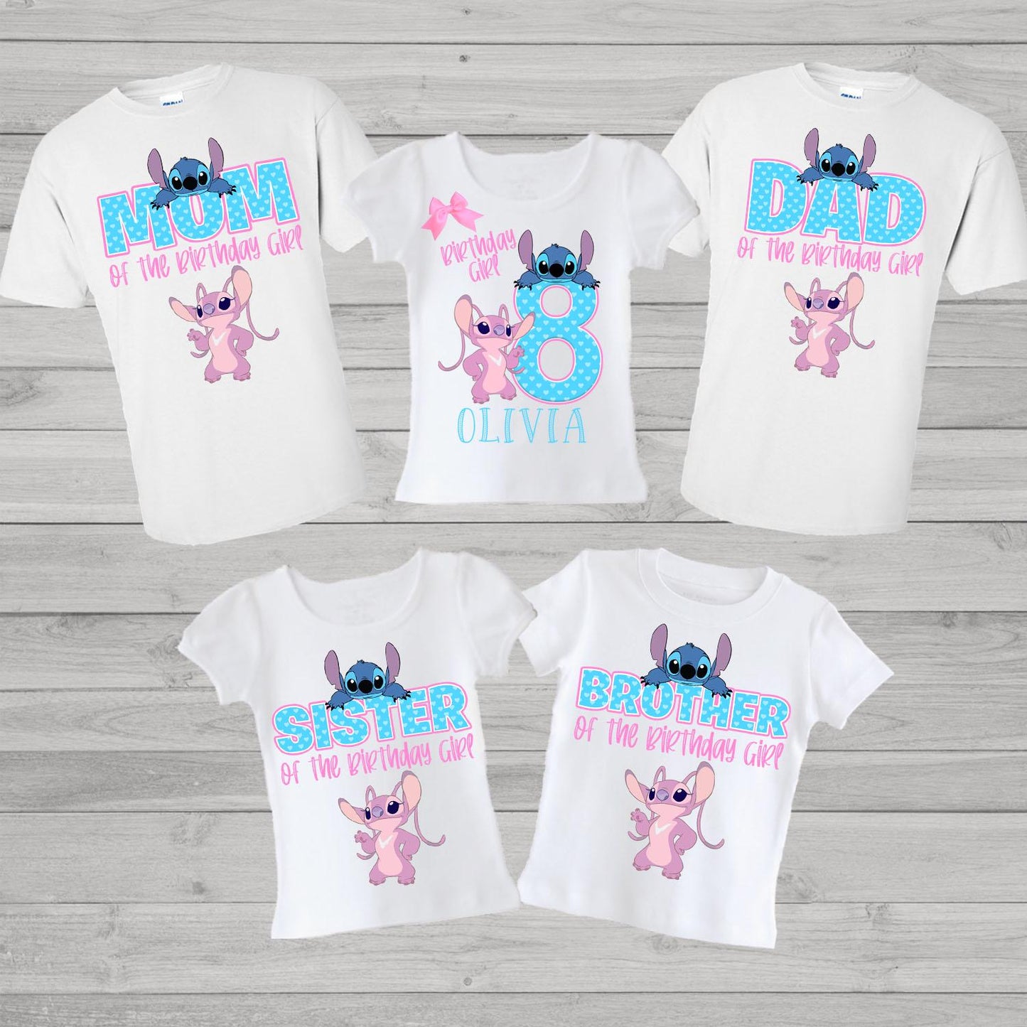 Stitch Family Birthday Shirt Set