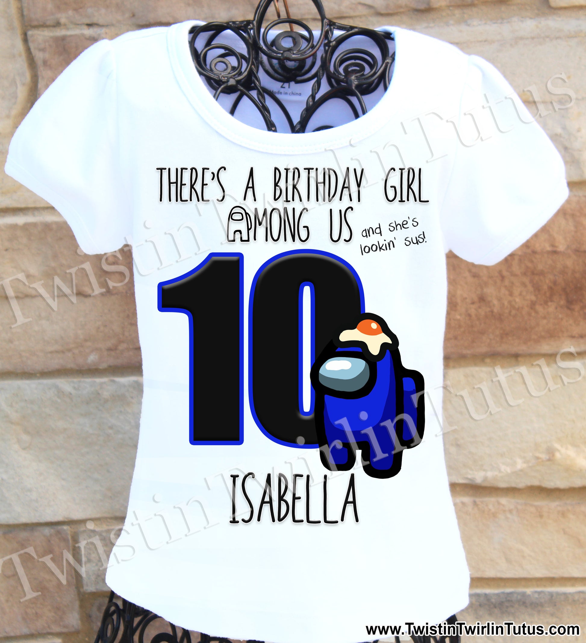 Custom Among Us Birthday Shirt