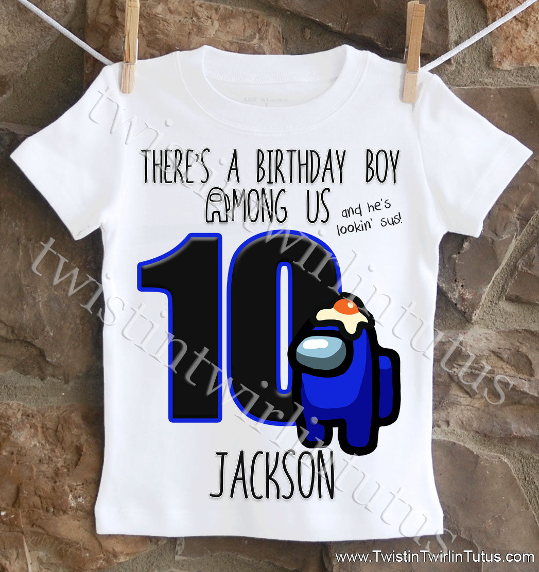Custom Among Us Birthday Shirt