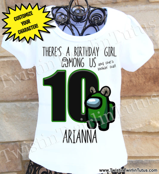 Among Us Birthday Shirt