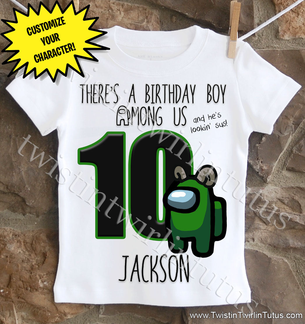 Among Us Birthday Shirt