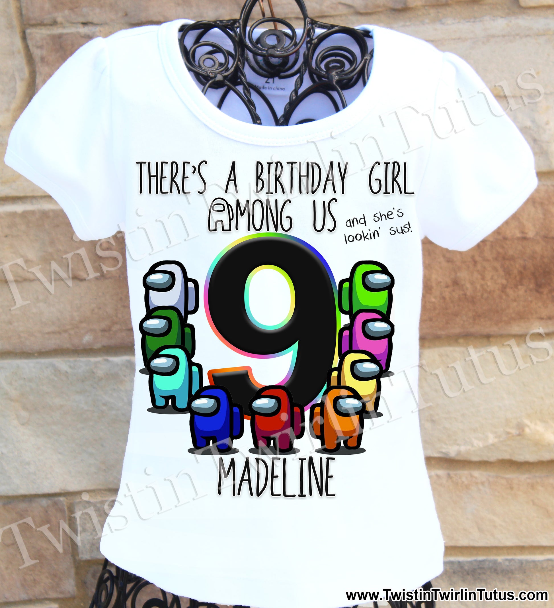 Among Us Birthday Shirt