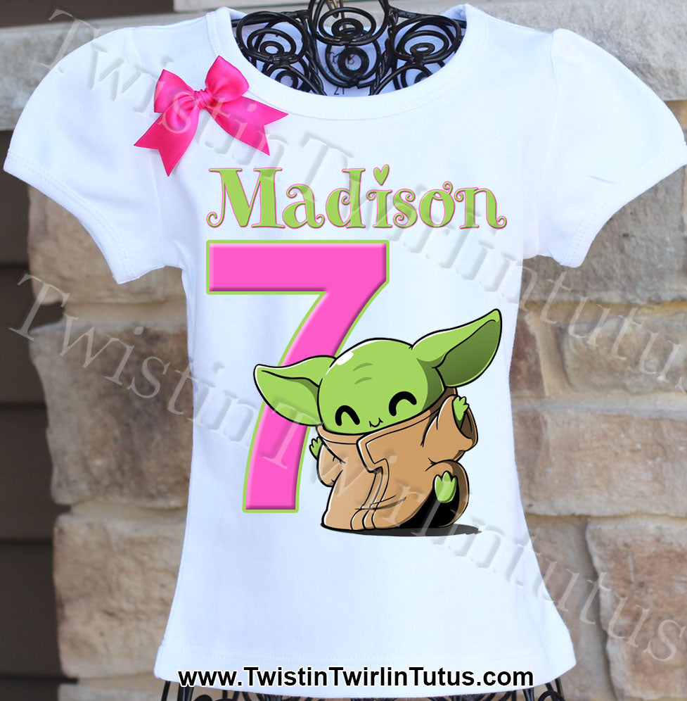 Baby Yoda Birthday Girl Shirt