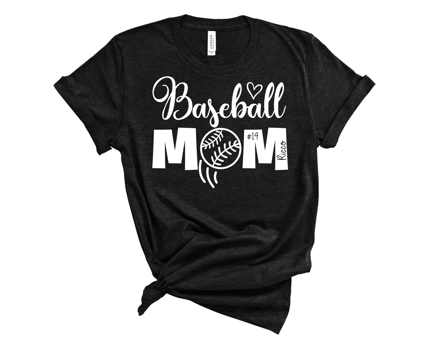 Black Baseball Mom Shirt