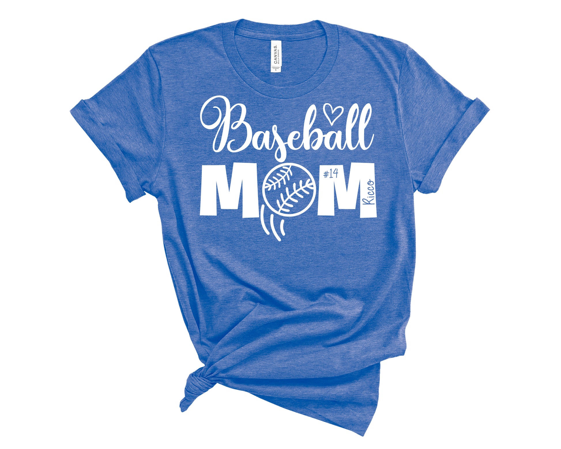 Blue Baseball Mom Shirt