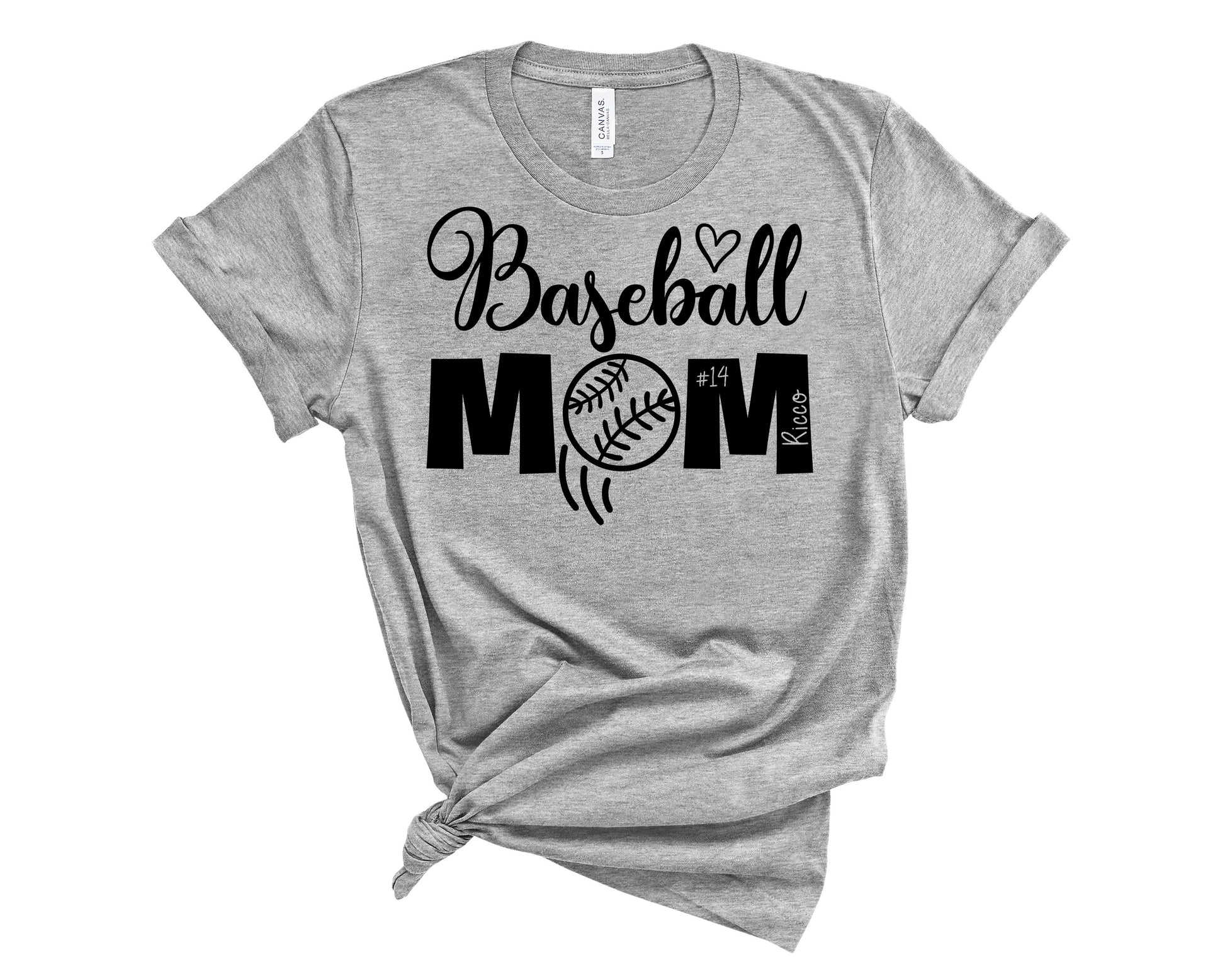 Gray Baseball Mom Shirt