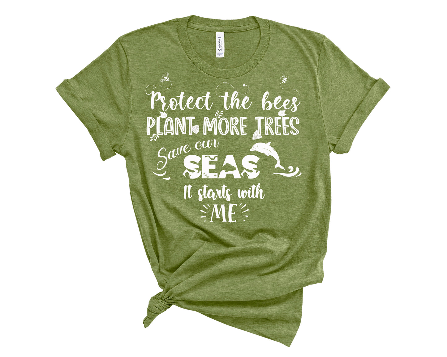 protect our bees trees and seas shirt