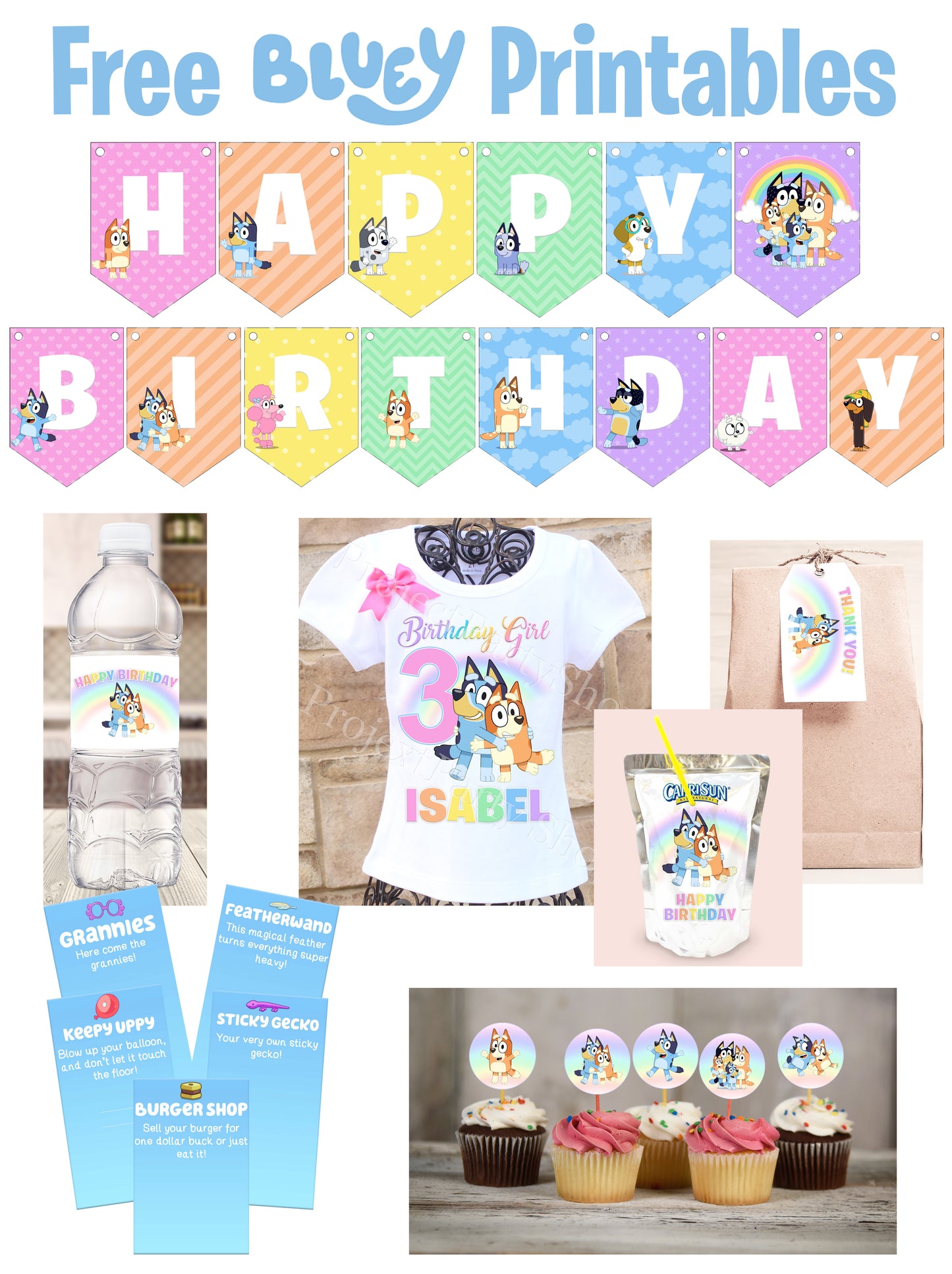 Bluey Birthday Party Printables