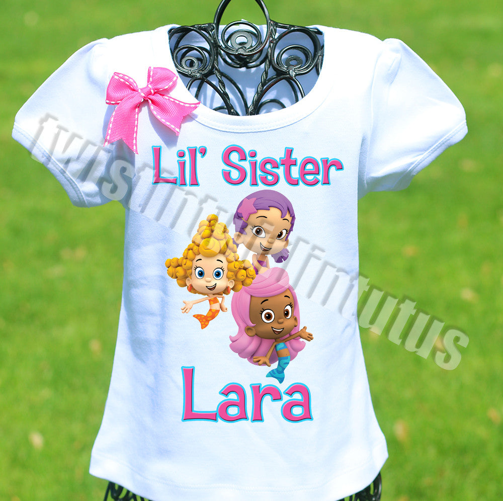 Bubble Guppies Little Sister Birthday Shirt