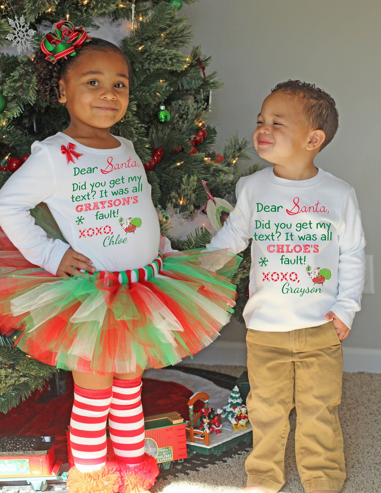 Matching Brother and Sister Christmas Outfits