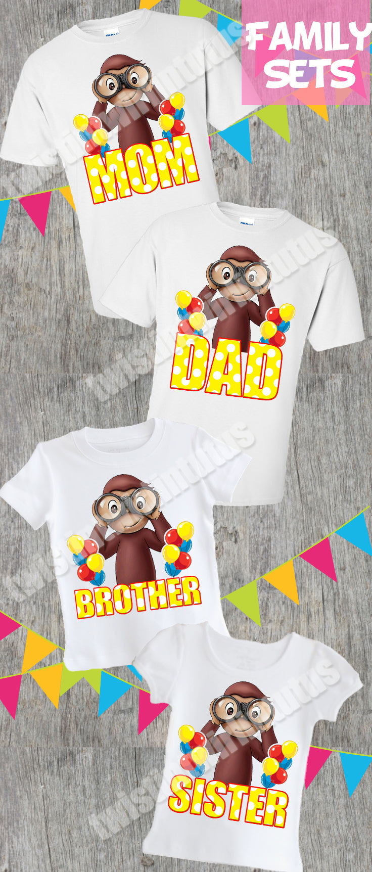 Curious George Family Shirts