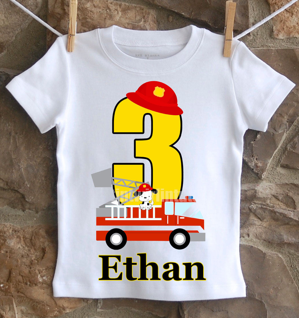 Fireman Birthday Shirt