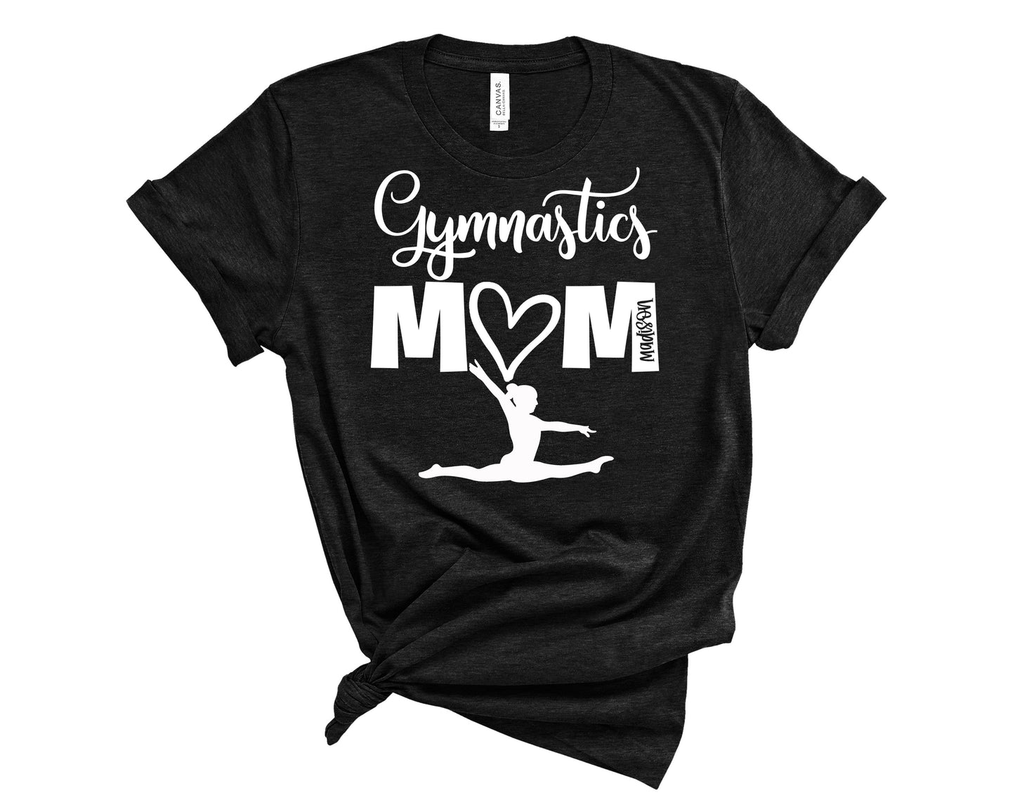 Black Gymnastics Mom Shirt