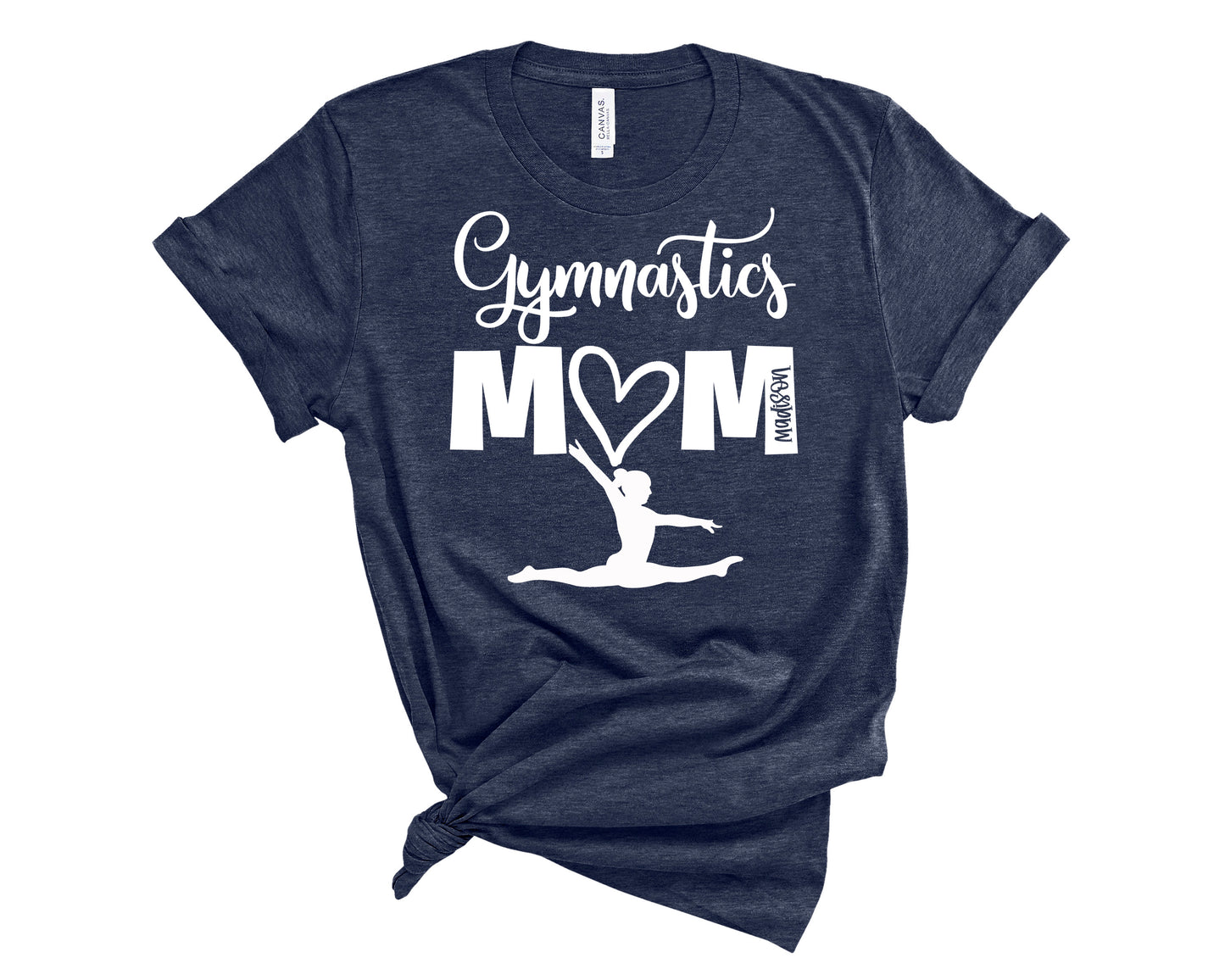 Navy Gymnastics Mom Shirt
