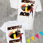 Incredibles Family Birthday Shirts