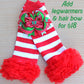 Christmas Legwarmers and Hair Bow