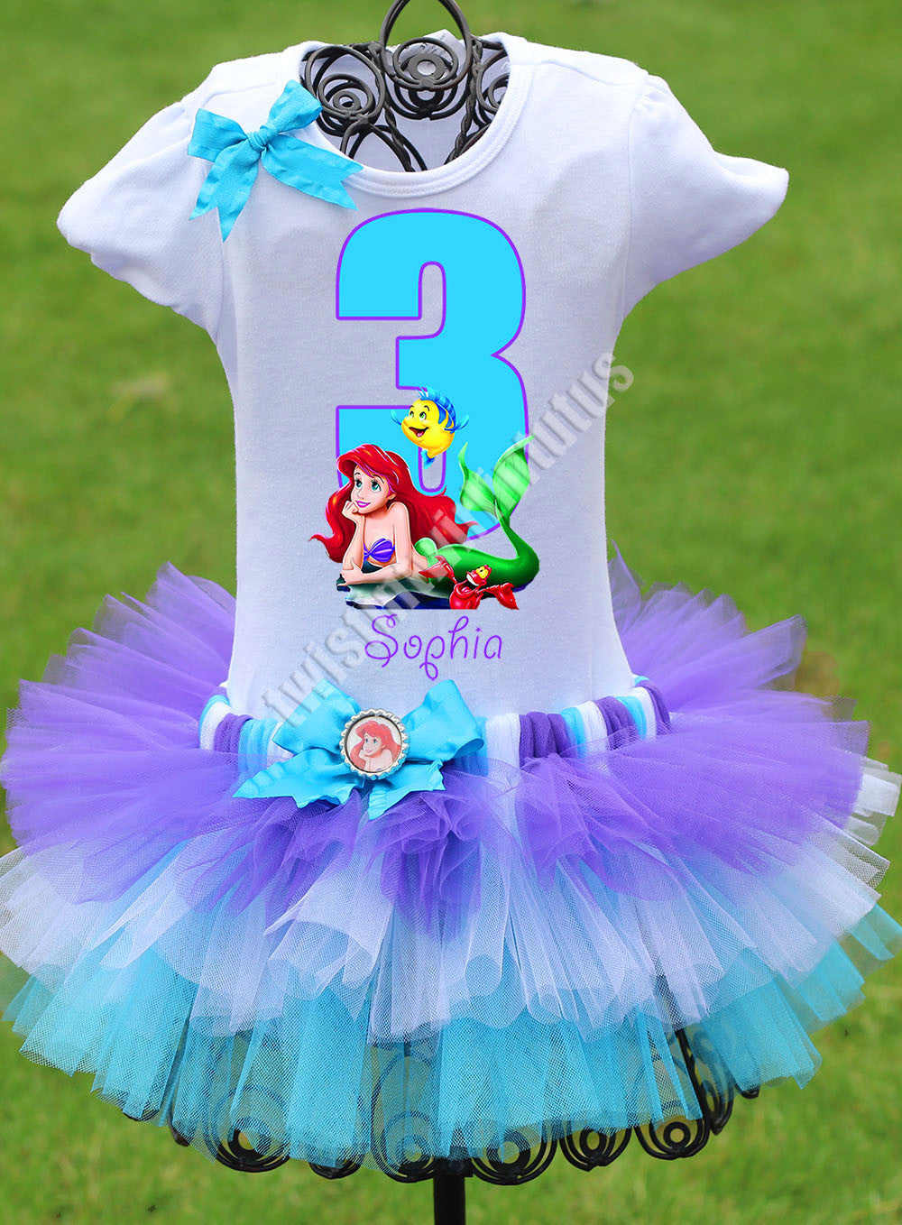 Little Mermaid Ariel Birthday Tutu Outfit