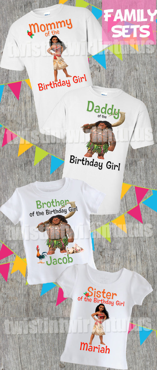 Moana Family Shirt Set