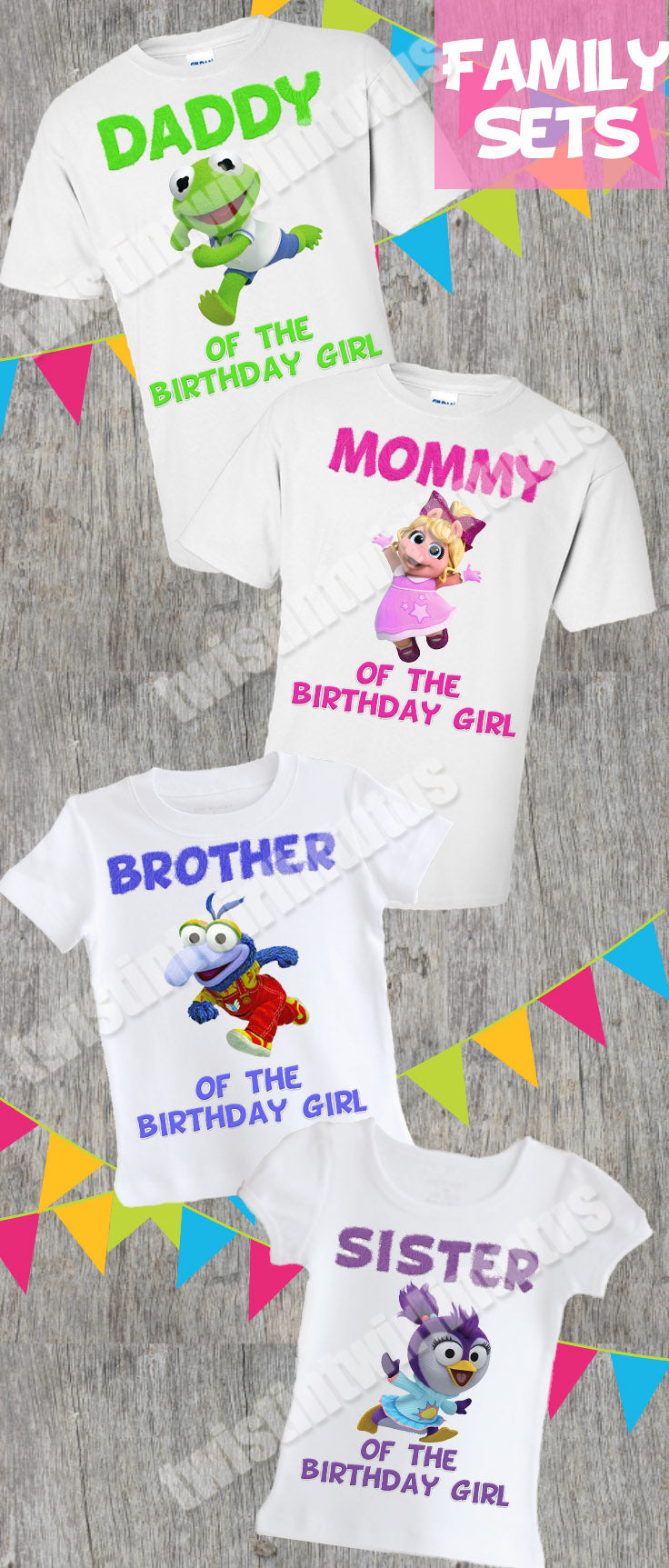 Muppet Babies Family Birthday Shirts
