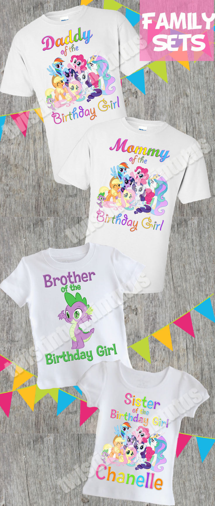 My Little Pony Family Birthday Shirts
