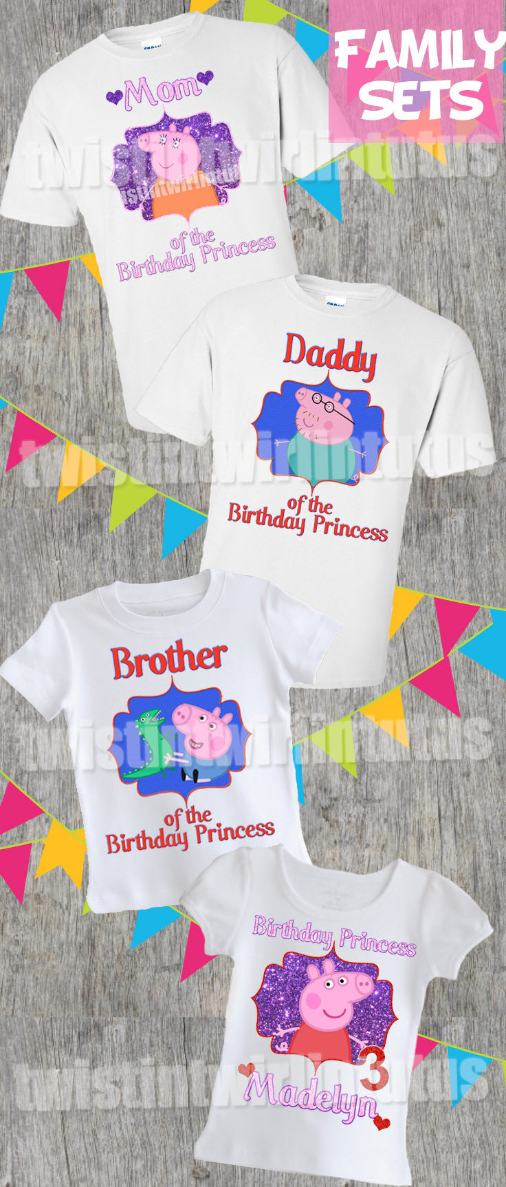 Peppa Pig Family Shirt Set