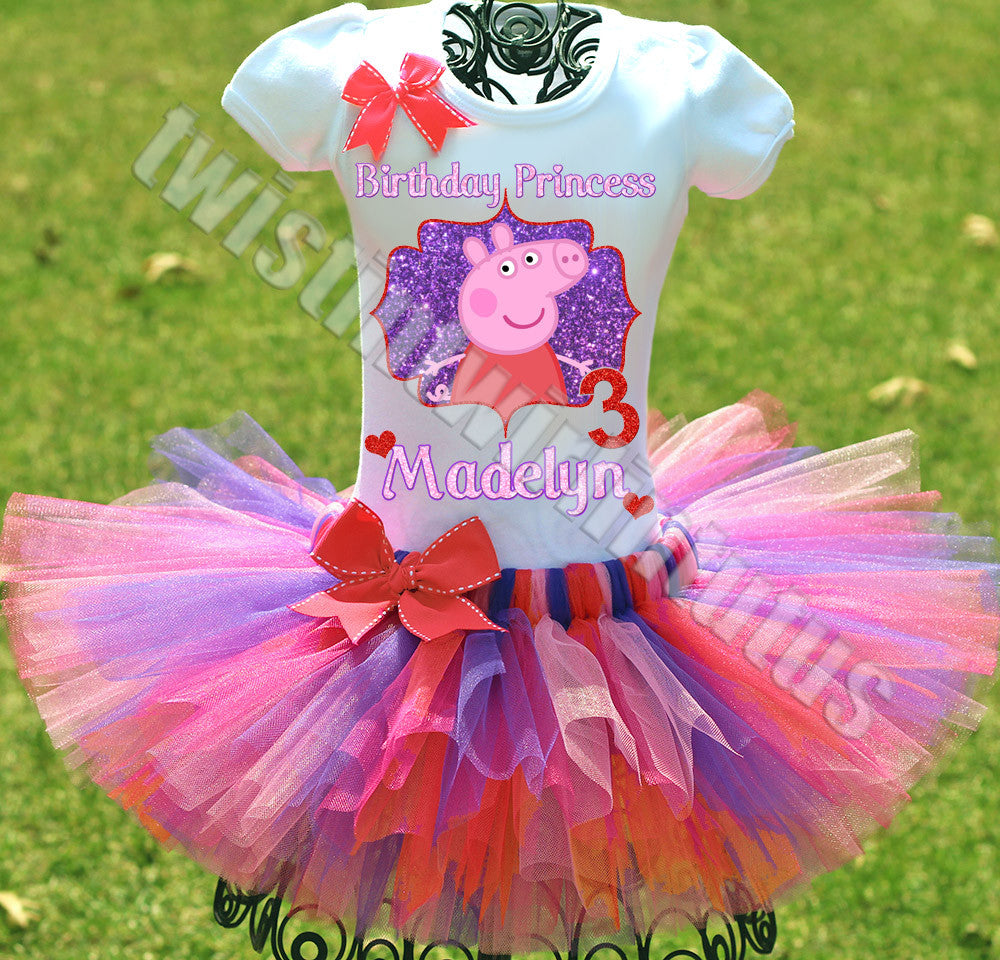 Peppa Pig Birthday Tutu Outfit