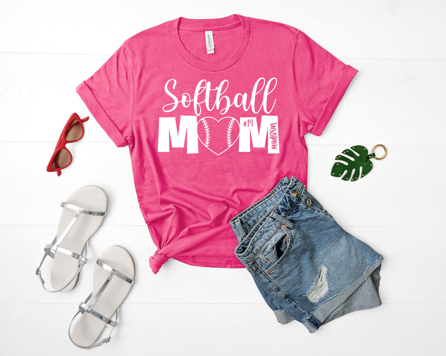 Pink Softball Mom Shirt