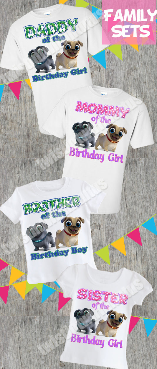Puppy Dog Pals Family Birthday Shirts