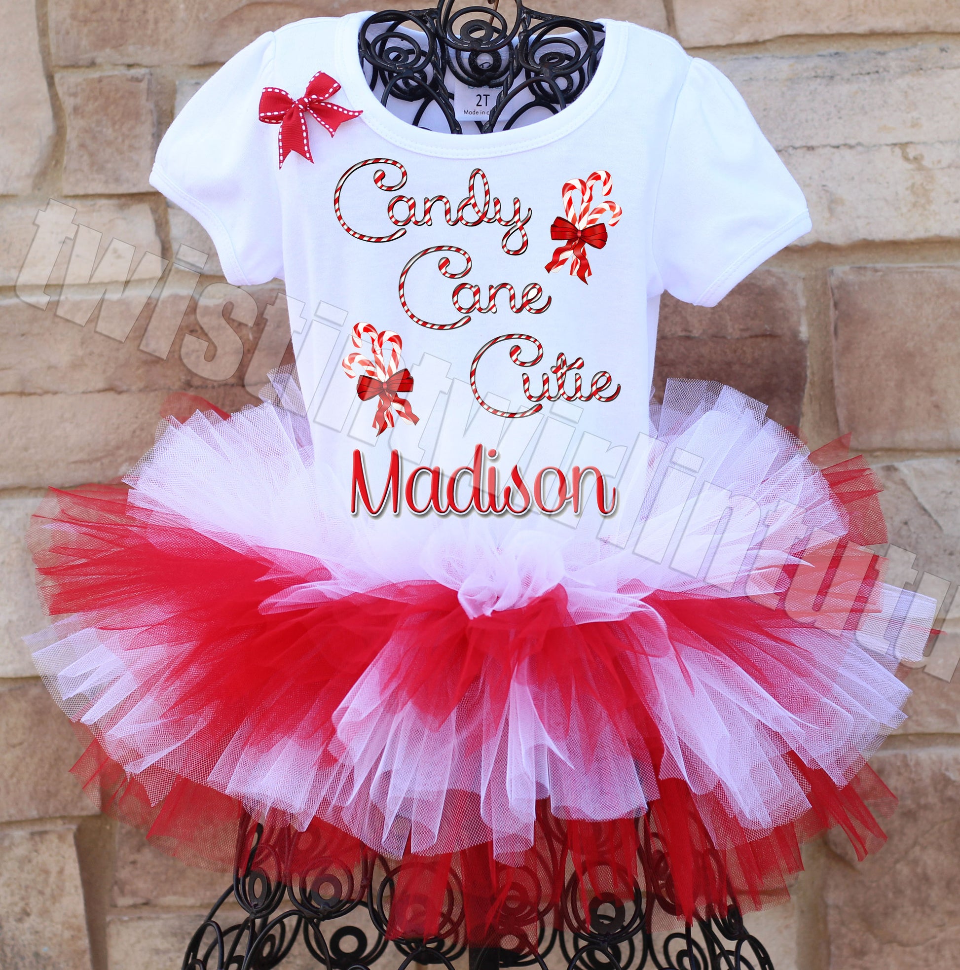 Christmas Tutu Outfit Candy Cane Cutie