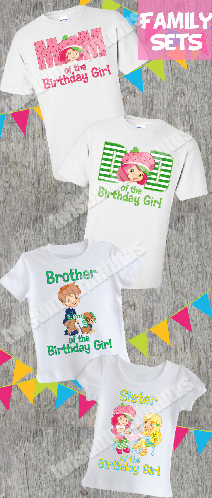 Strawberry Shortcake Family Birthday Shirts