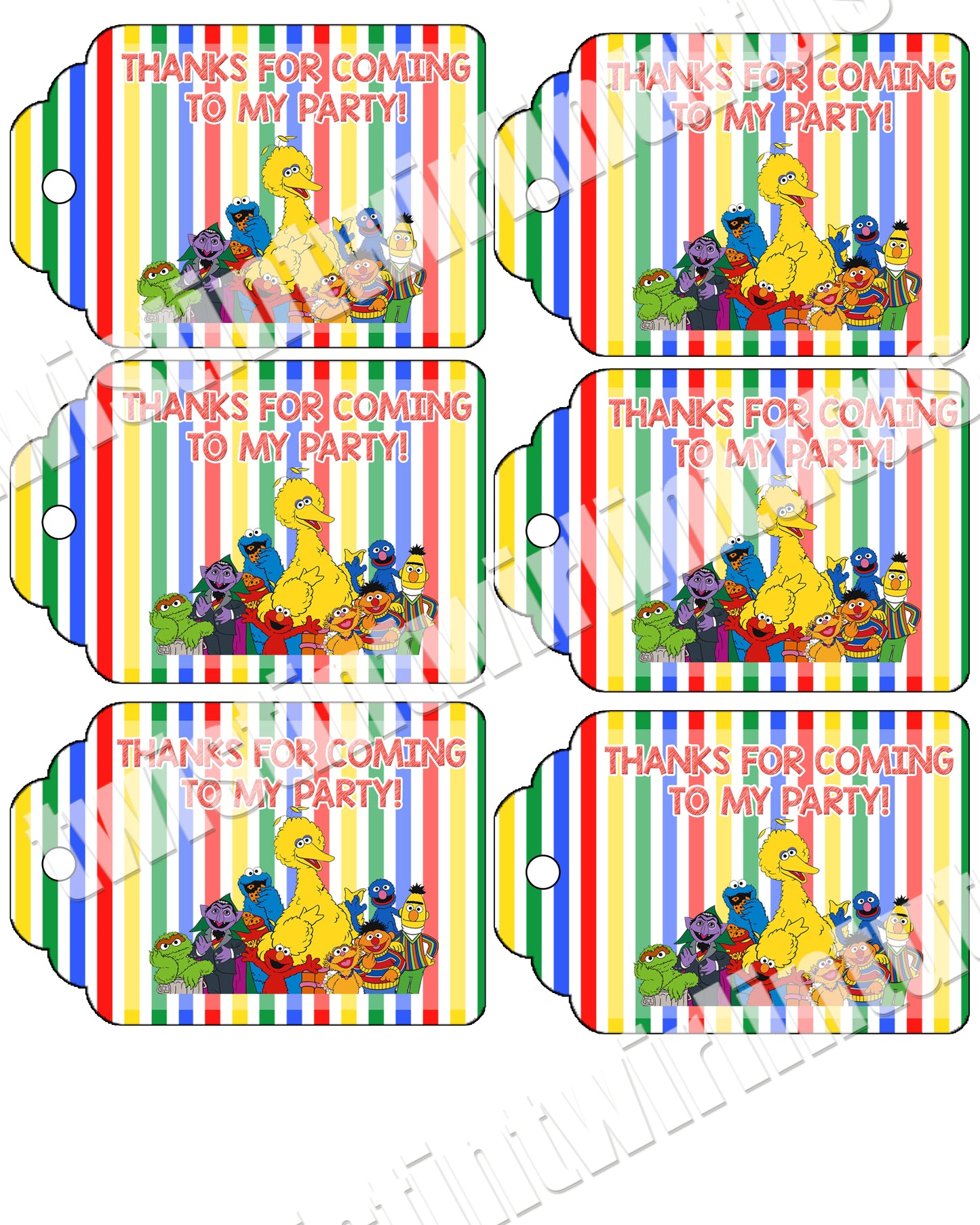 Sesame Street Birthday Party Printables