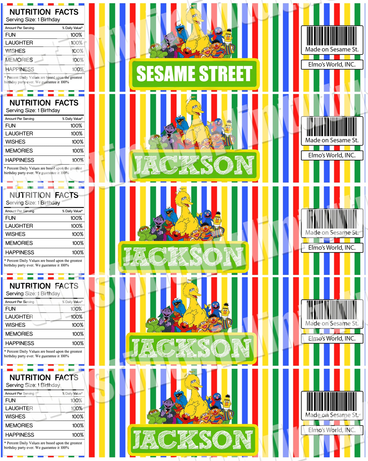 Sesame Street Birthday Party Printables