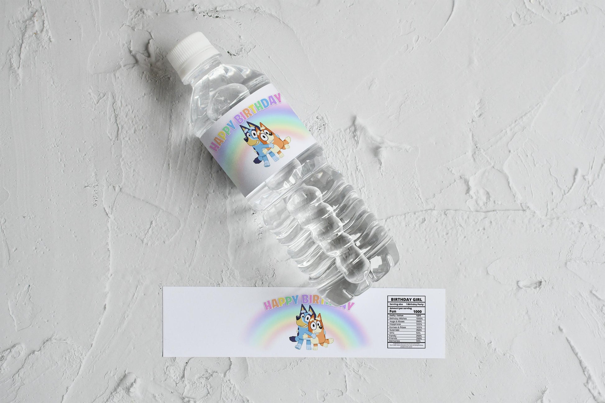 Bluey Water Bottle Label Printable