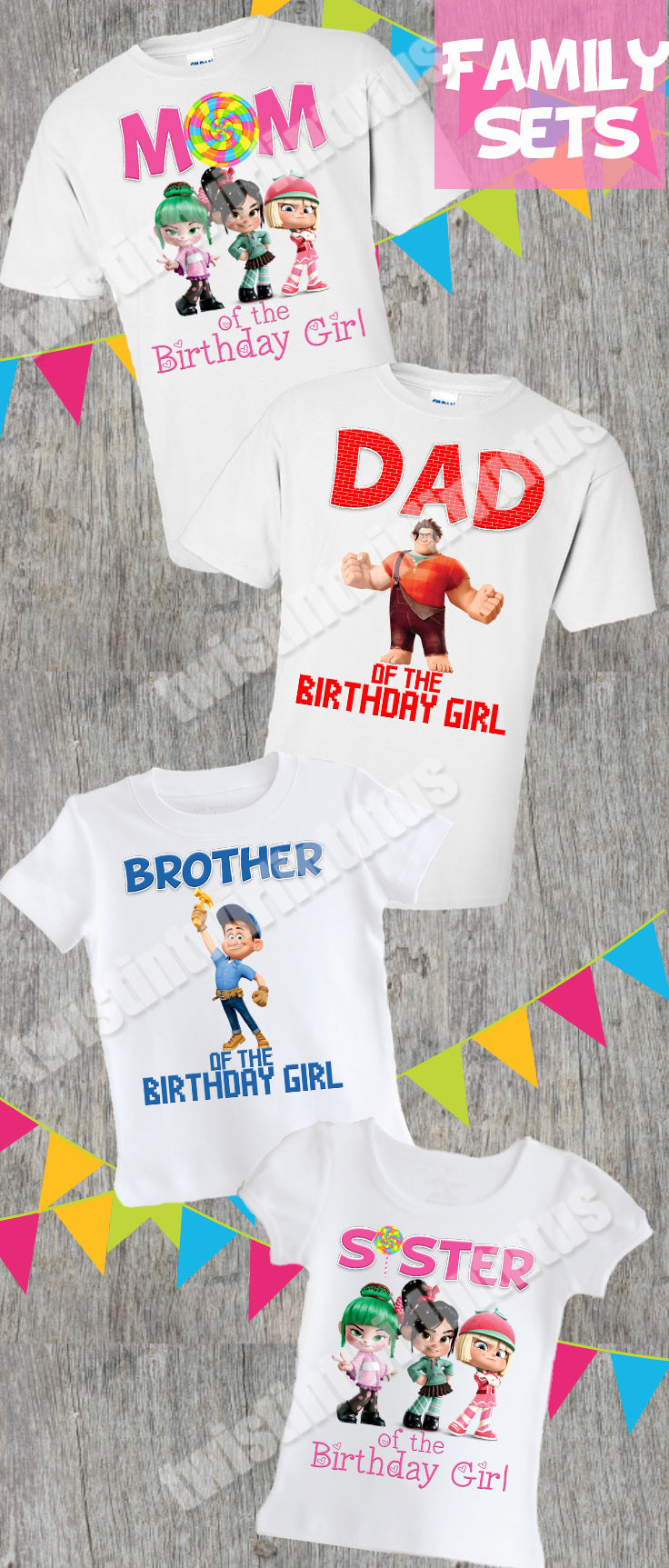 Wreck It Ralph Family Birthday Shirts